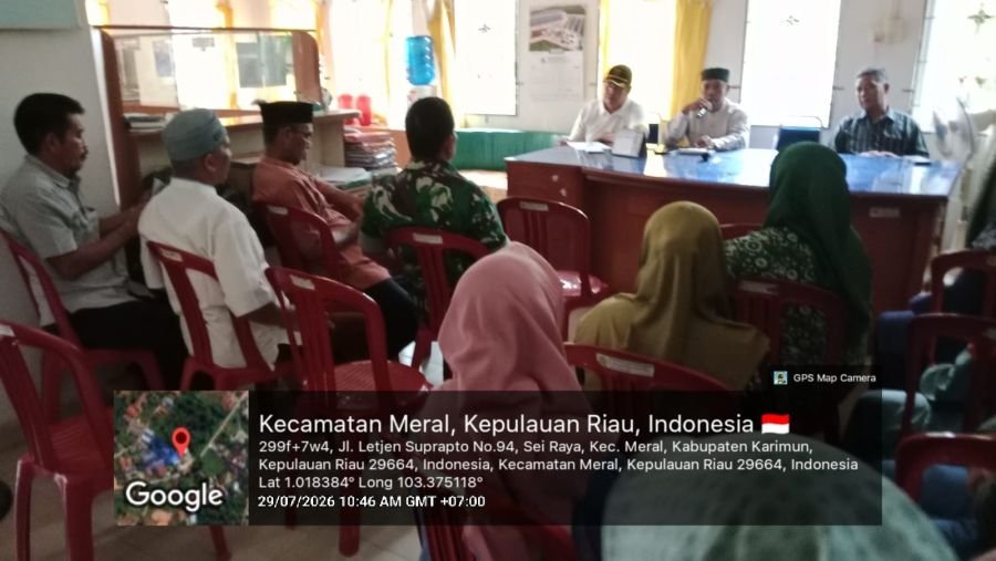 Babinsa Sungai Raya Kawal Persiapan MTQ, Rapat Bahas Lokasi dan Pengurus