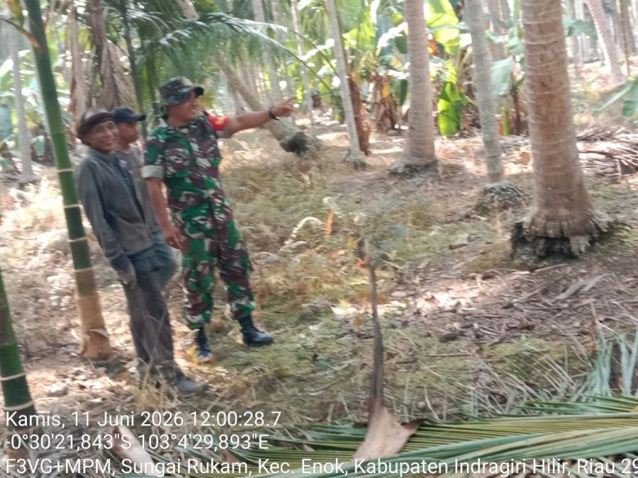 Babinsa Sungai Rukam Koramil 02/TM,Desa Sungai Rukam Tidak Temukan Titik Api