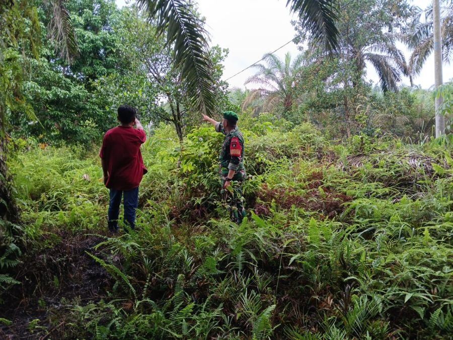 Babinsa Sungai Ukai dan MPA Sisir Wilayah Rawan Karhutla, Pastikan Nihil Titik Api