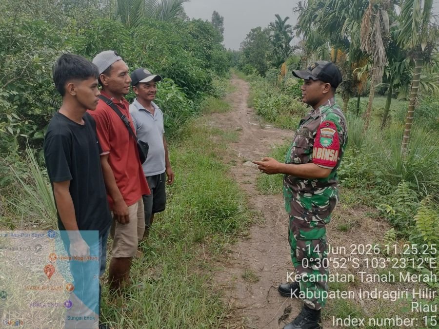 Babinsa Tanah Merah Patroli Tapal Batas, Wilayah Nihil Titik Api