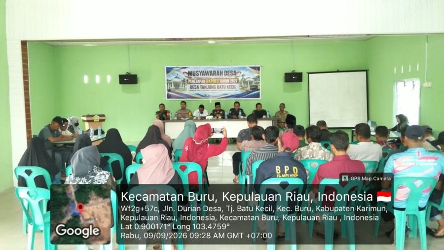 Babinsa Tanjung Batu Kecil Kawal Musyawarah RKPDES 2027