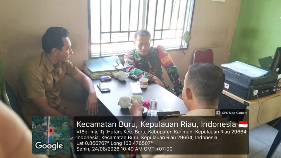 Babinsa Tanjung Hutan Perkuat Koordinasi Desa Lewat Silaturahmi