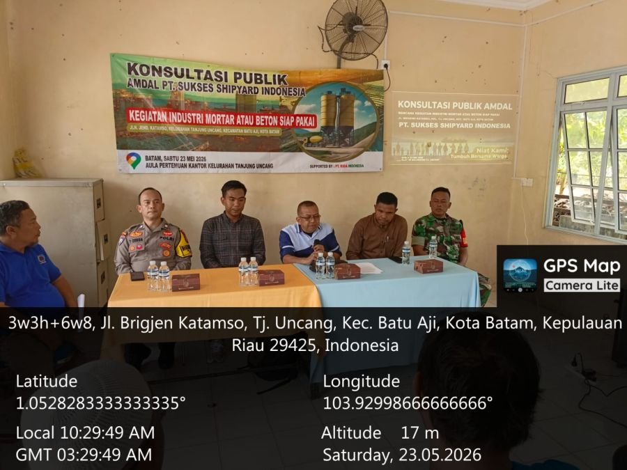 Babinsa Tanjung Uncang Pastikan Konsultasi Publik Berjalan Kondusif