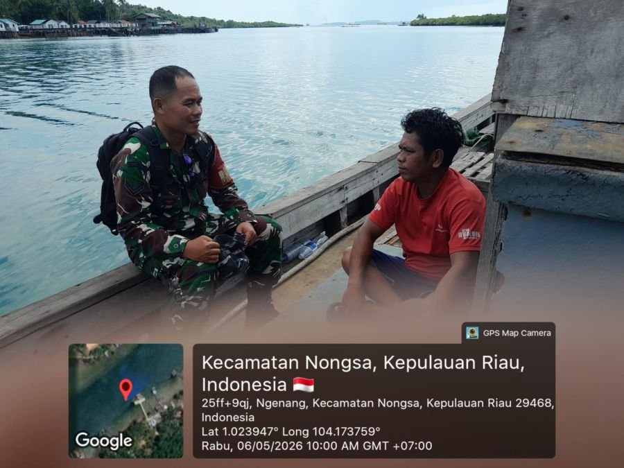Babinsa Tegaskan Kerukunan Warga Kunci Keamanan Pulau Ngenang