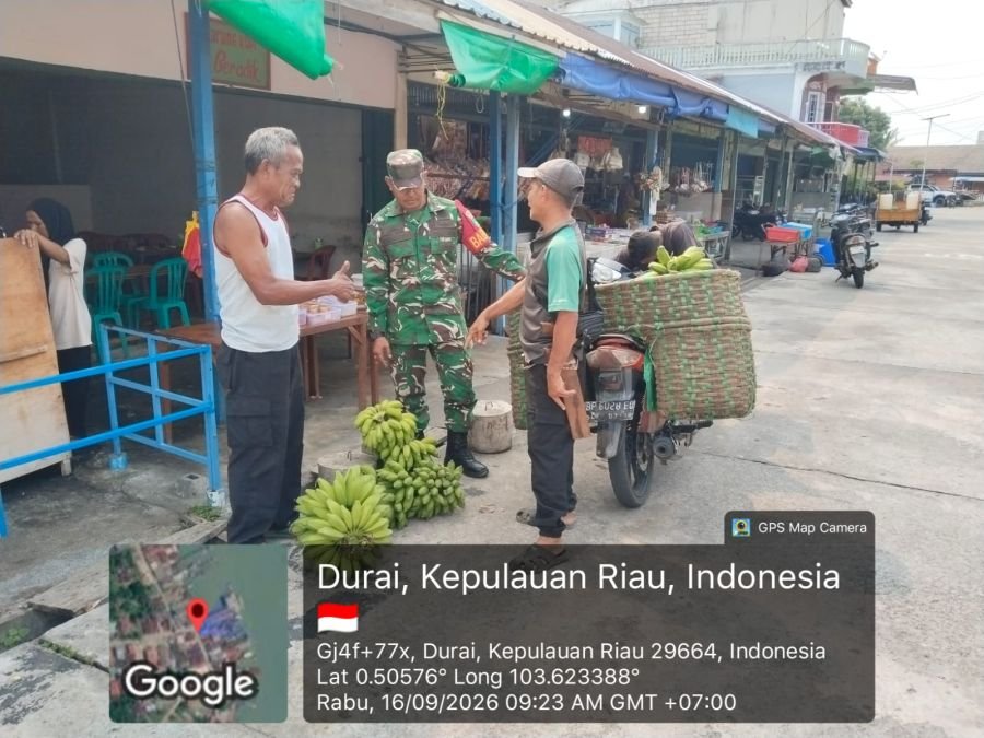 Babinsa Telaga Tujuh Dorong Warga Perkuat Pemasaran Hasil Kebun