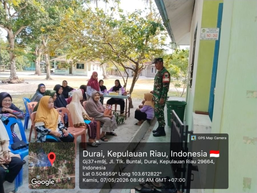 Babinsa Telaga Tujuh Hadir Langsung Dampingi Pemeriksaan Kesehatan Lansia