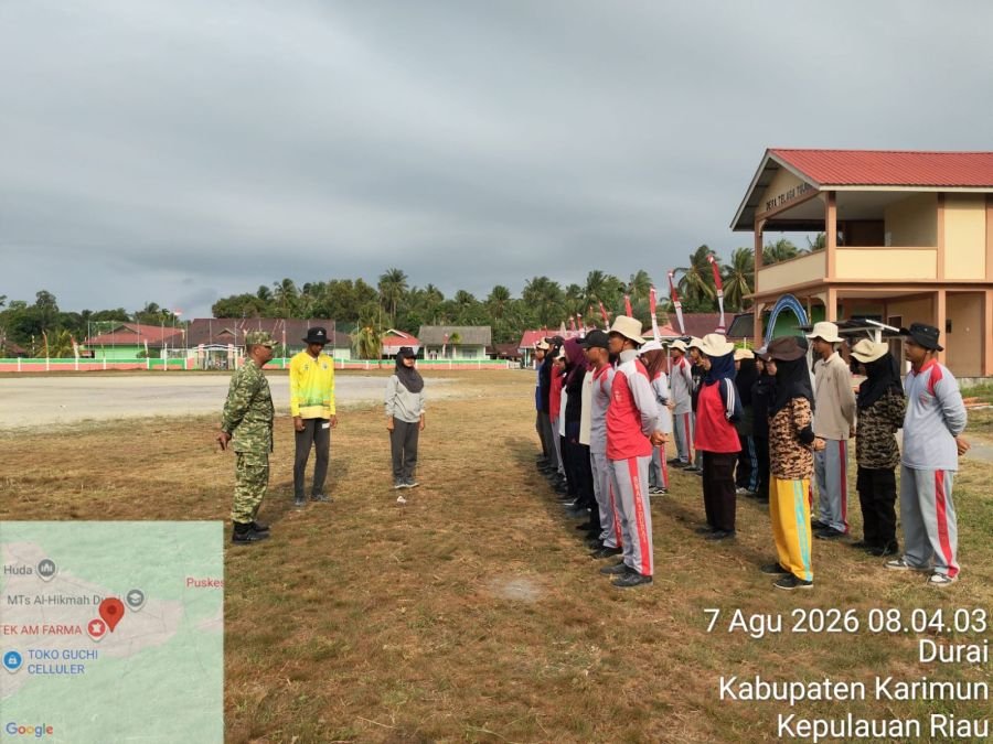 Babinsa Telaga Tujuh Matangkan Paskibra Sambut HUT Ke-81 RI