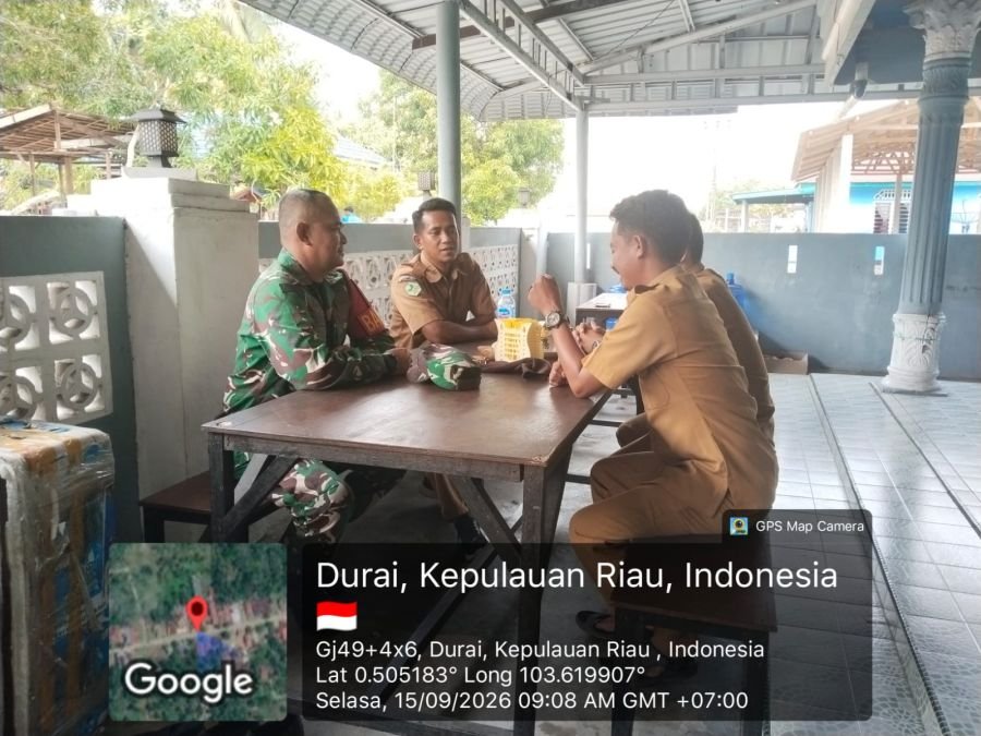 Babinsa Telaga Tujuh Perkuat Koordinasi Kesehatan Warga di Durai