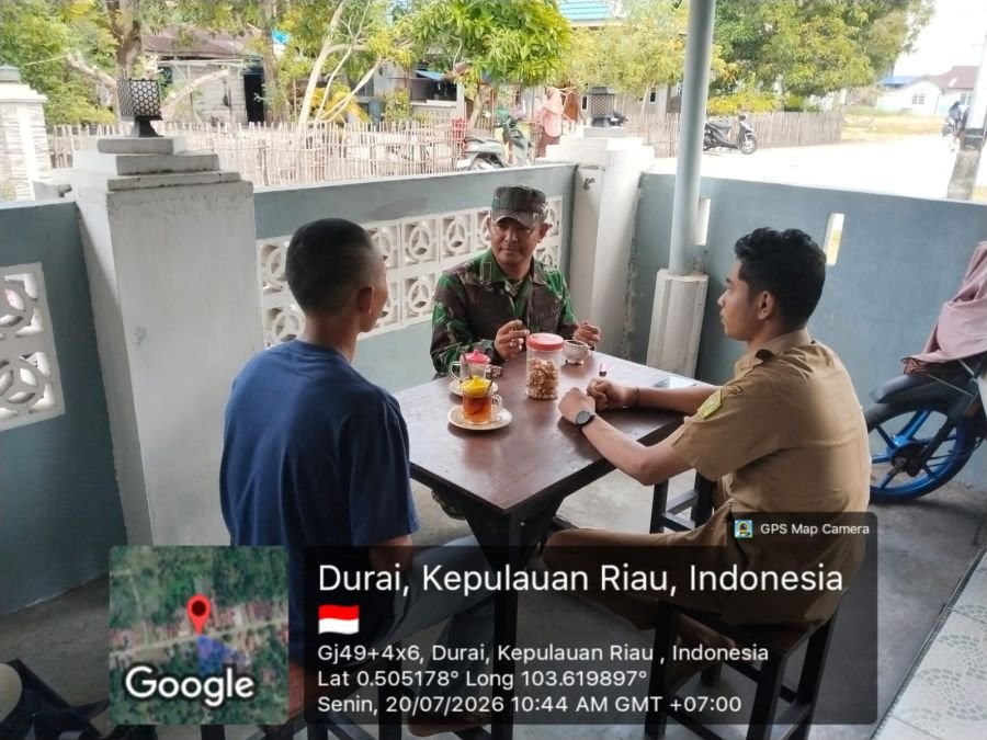 Babinsa Telaga Tujuh Perkuat Sinergi Warga dan Puskesmas Durai