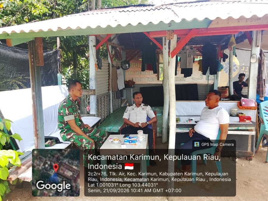 Babinsa Teluk Air Perkuat Sinergi Keamanan Bersama Pegawai Rutan Karimun