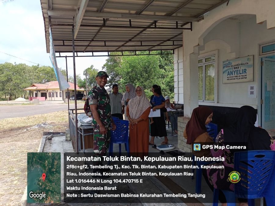 Babinsa Tembeling Tanjung Monitor Kegiatan Posyandu Lansia.