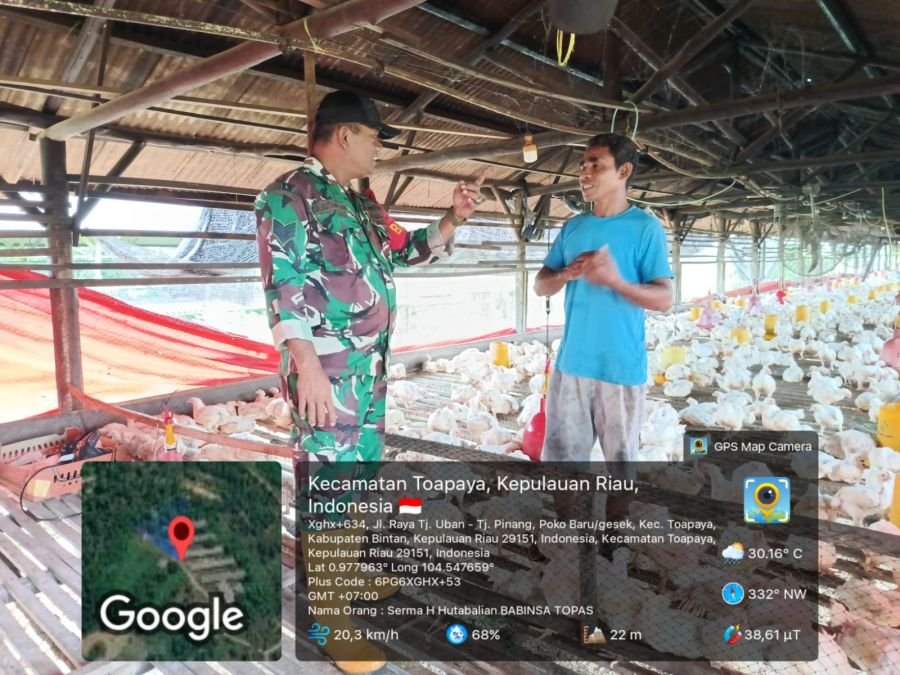 BABINSA TOAPAYA ASRI HIMBAU PEMILIK TERNAK JAGA KEBERSIHAN DAN KESEHATAN KANDANG.