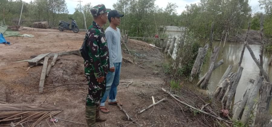 Batuud Koramil 11/PBR Intensifkan Patroli Tapal Batas, Wujud Nyata Cegah Karhutla di Pulau Burung