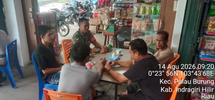 Batuud Koramil 11/PBR Pererat Silaturahmi, Ajak Warga Pulau Burung Jaga Kekompakan