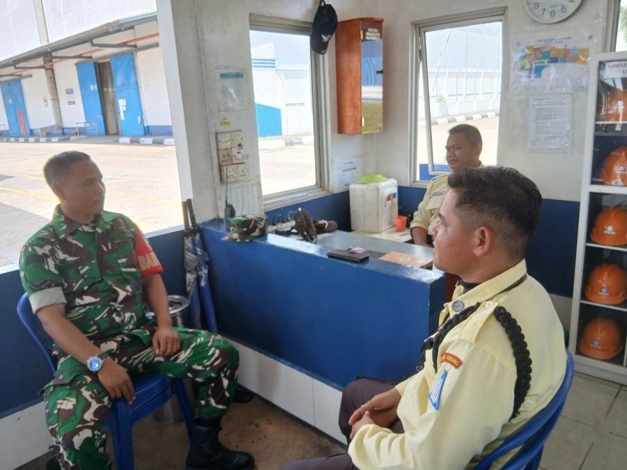 BaTuud Koramil 11/Pulau Burung Laksanakan Komunikasi Pendukung Bersama Security PT RSUP