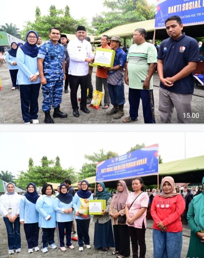 Bazar Pangan Murah Lanud Roesmin Nurjadin Diserbu Masyarakat