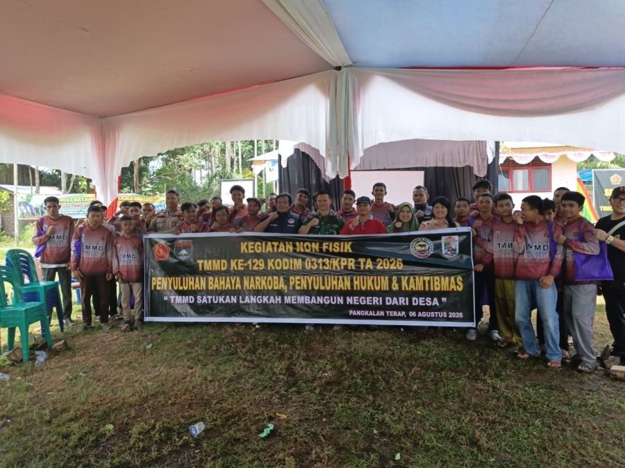 Bentengi Generasi Muda dari Narkoba dan Pelanggaran Hukum, Satgas TMMD ke-129 Kodim 0313/KPR Gelar P