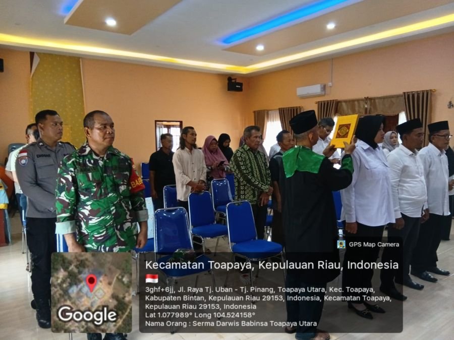 Berikut draf berita lengkap dan siap digunakan:
 
 
 BABINSA TOAPAYA UTARA HADIRI PELANTIKAN ANGGOTA