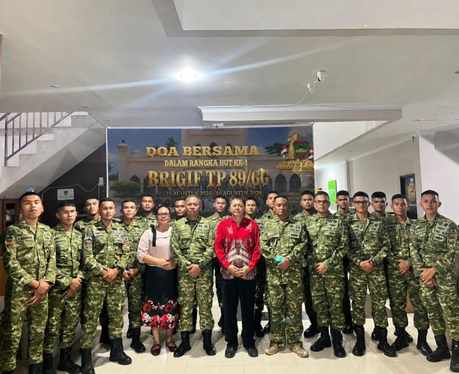 Brigif TP 89/GG Gelar Doa Bersama Personel Nasrani, Sambut HUT Kodam XIX/TT dan HUT Brigif TP 89/GG