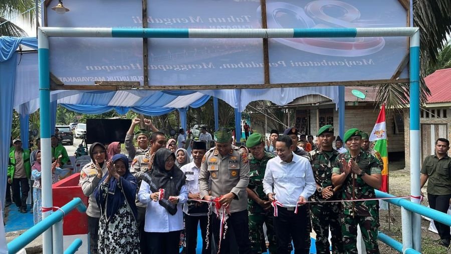 Brigif TP 89/GG Hadiri Peresmian Jembatan Merah Putih Presisi di Kabupaten Siak