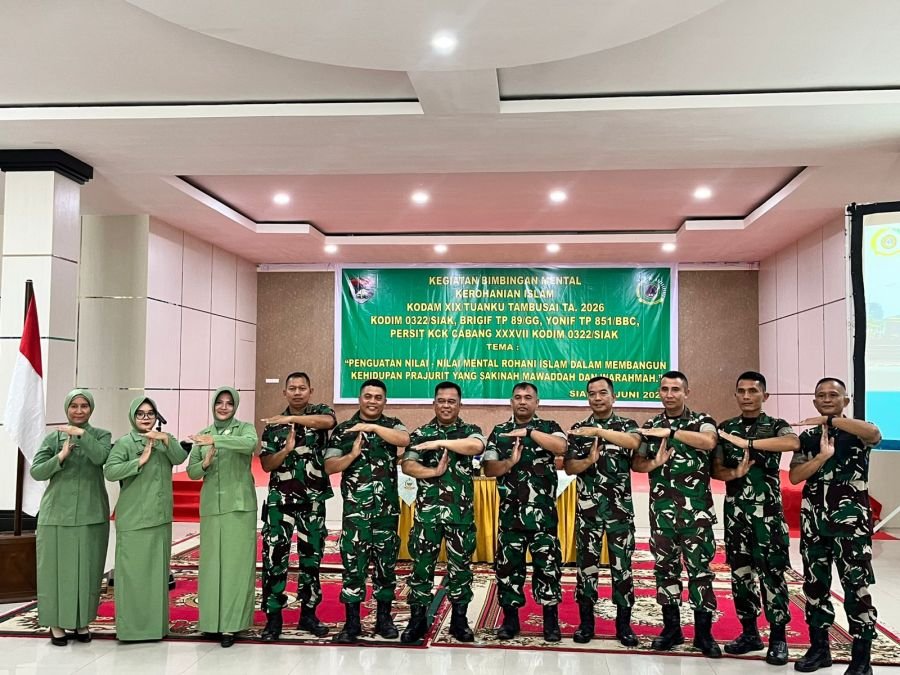 Brigif TP 89/GG Perkuat Karakter Prajurit Lewat Bimbingan Mental Kerohanian Islam