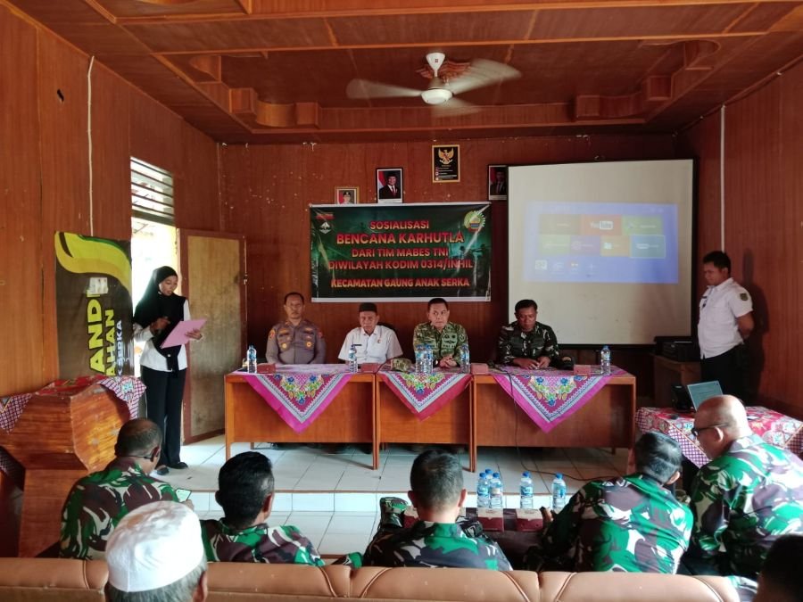 Cegah Bencana Karhutla, Tim Mabes TNI Gencarkan Sosialisasi Bahaya Kebakaran Hutan di Inhil
