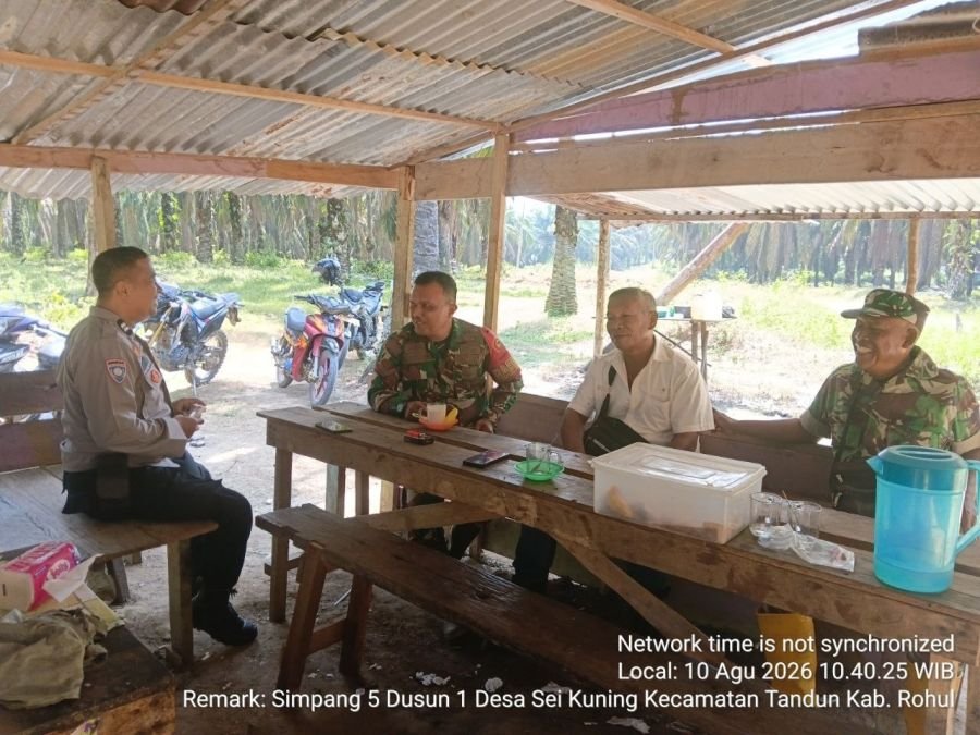 Cegah Gangguan Kamtibmas, Sinergi TNI-Polri Ajak Warga Sei Kuning Waspada