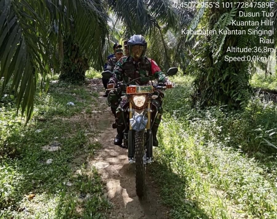 Cegah Karhutla Babinsa Gelar Patroli Lahan Rawan Kebakaran