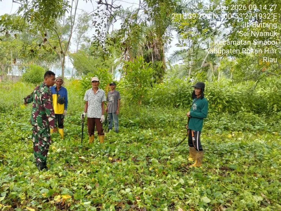 Cegah Karhutla, Babinsa Ingatkan Warga Sei Nyamuk Terkait Dampak Hukum dan Lingkungan