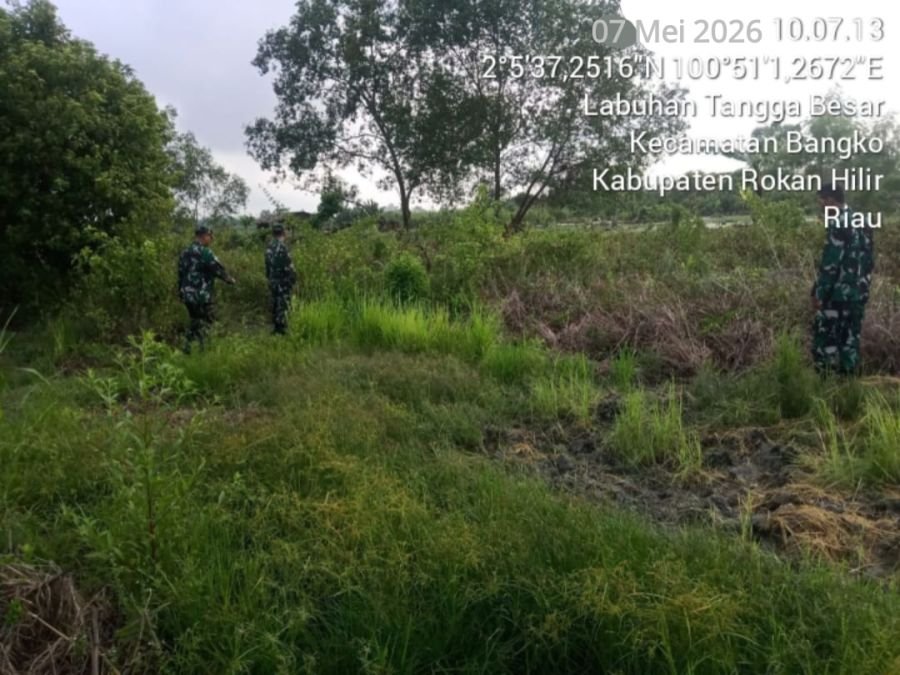 Cegah Karhutla, Babinsa Koramil 01/Bangko Intensifkan Patroli di Wilayah Rawan Pekaitan