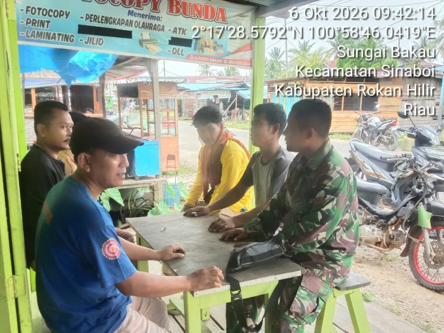 Cegah Karhutla, Babinsa Koramil 01/Bgk Gencarkan Sosialisasi Larangan Membakar Lahan di Sungai Bakau