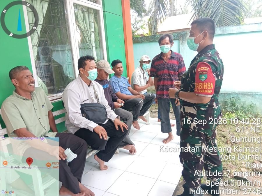 Cegah Karhutla, Babinsa Koramil 02/Bukit Kapur Gencarkan Patroli dan Sosialisasi di Kelurahan Guntun