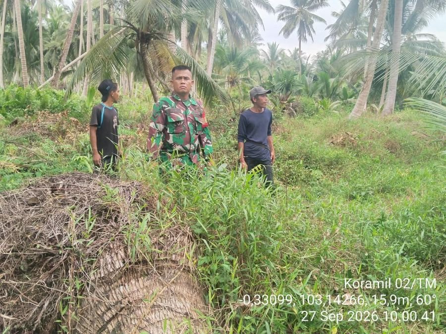 Cegah Karhutla, Babinsa Koramil 02/TM Patroli di Tekulai Hilir, Hasil Nihil Titik Api