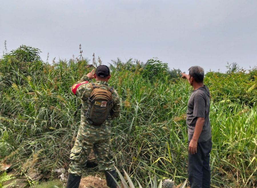 Cegah Karhutla, Babinsa Koramil 04/Kubu Intensifkan Patroli di Teluk Nilap Jaya
