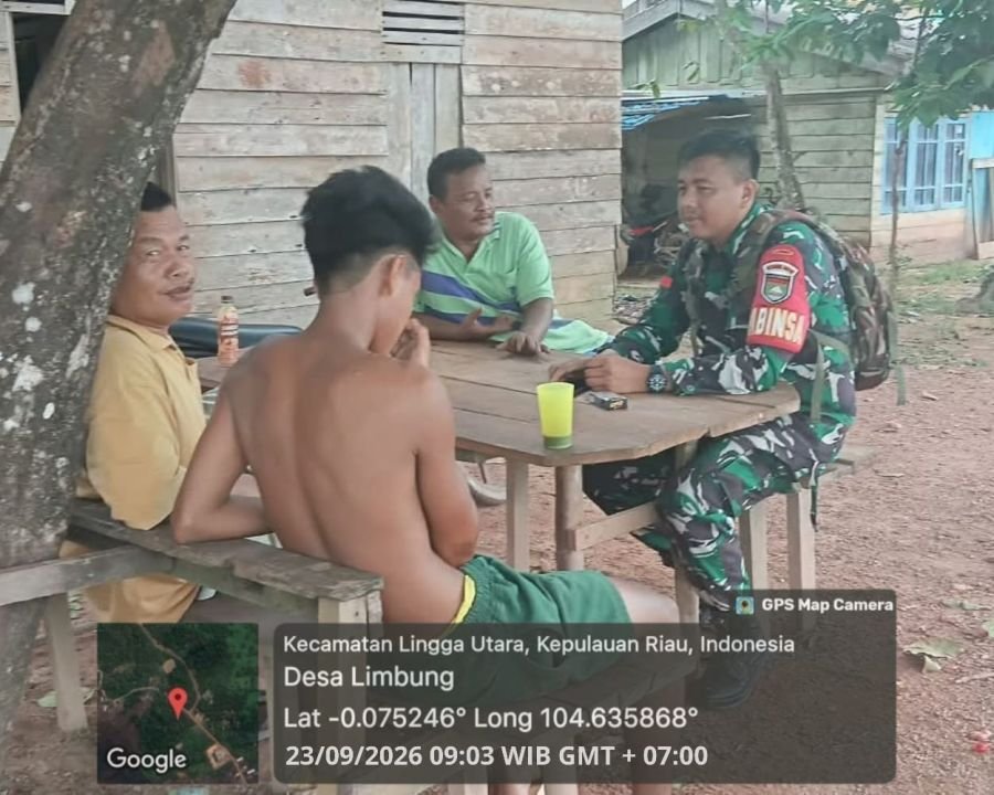 Cegah Karhutla, Babinsa Koramil 05/Daik Imbau Warga Limbung Tak Buka Lahan dengan Cara Membakar