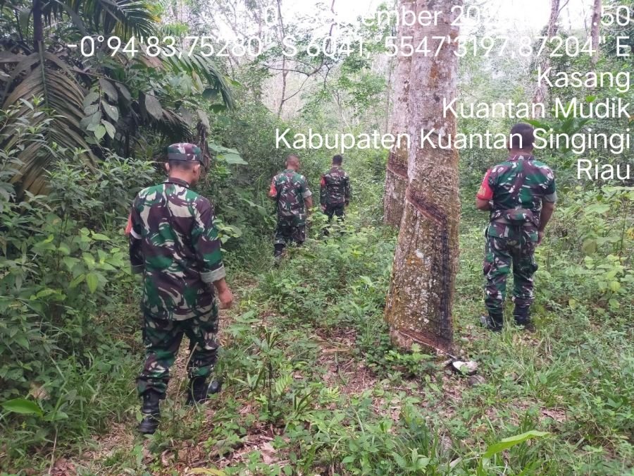 Cegah Karhutla, Babinsa Koramil 08/KM Gelar Patroli di Lahan Rawan Kebakaran