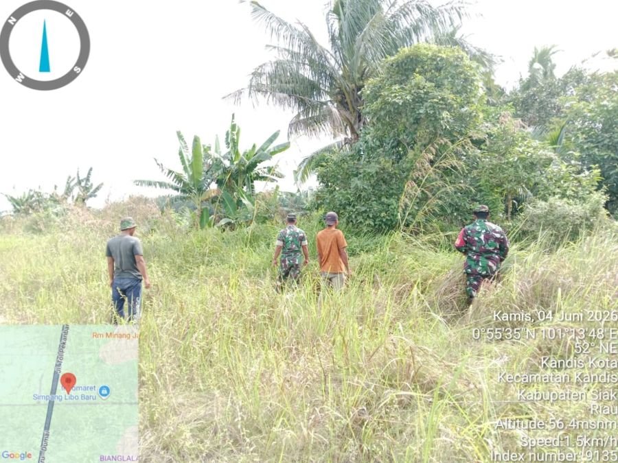 Cegah Karhutla, Babinsa Sisir Sejumlah Titik Rawan Kandis