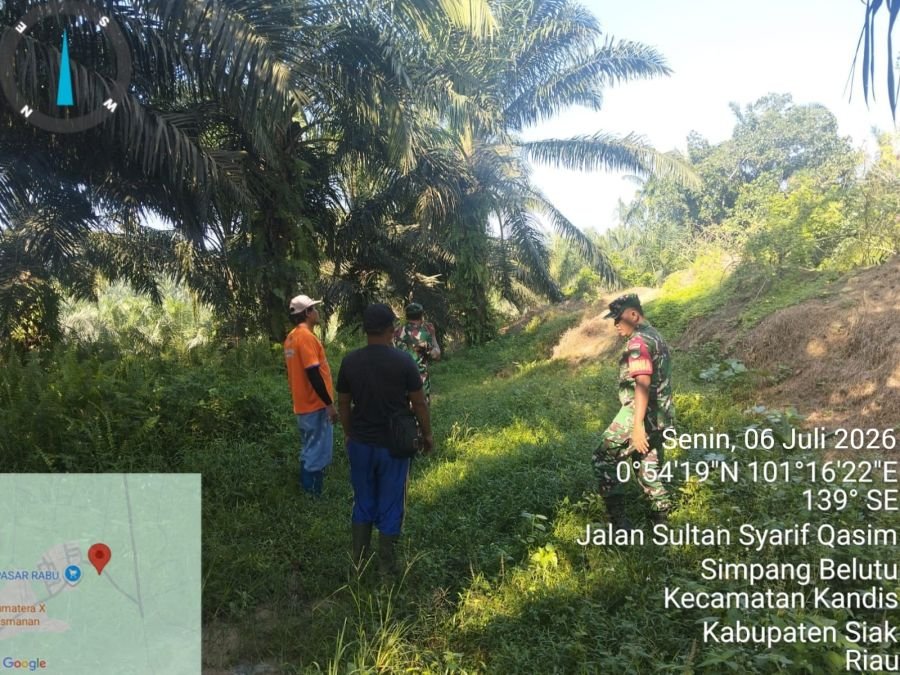 Cegah Karhutla, Babinsa Sisir Wilayah Rawan di Kandis