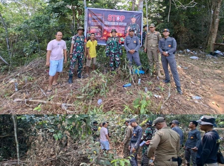 Cegah Karhutla, Kodim 0316/Batam Patroli Hutan Kampung Blongking