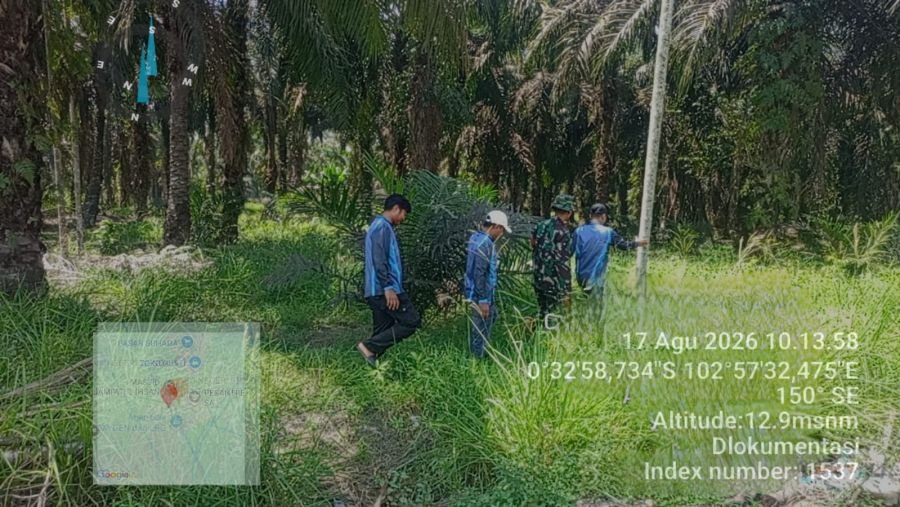 Cegah Karhutla! Koramil 02/TM Gencar Patroli dan Sosialisasi di Tapal Batas Desa Bagan Jaya