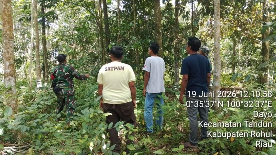 Cegah Karhutla, Koramil 08/Tdn Intensifkan Patroli dan Sosialisasi di Tandun
