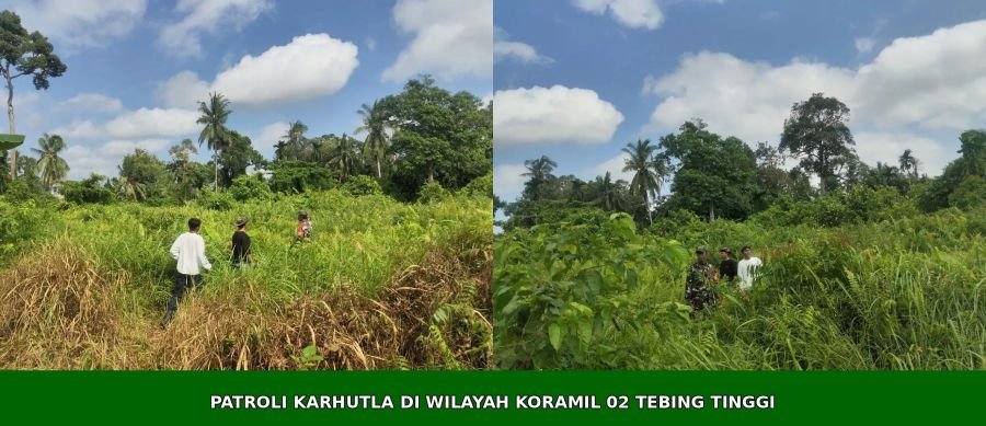 Cegah Karhutla, Pelda Syafi'i Patroli ke Lahan Masyarakat di Alai