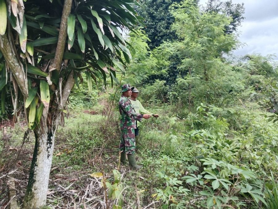 Cegah Karhutla Sejak Dini, Babinsa Tangkerang Timur Patroli dan Ajak Warga Peduli Lingkungan