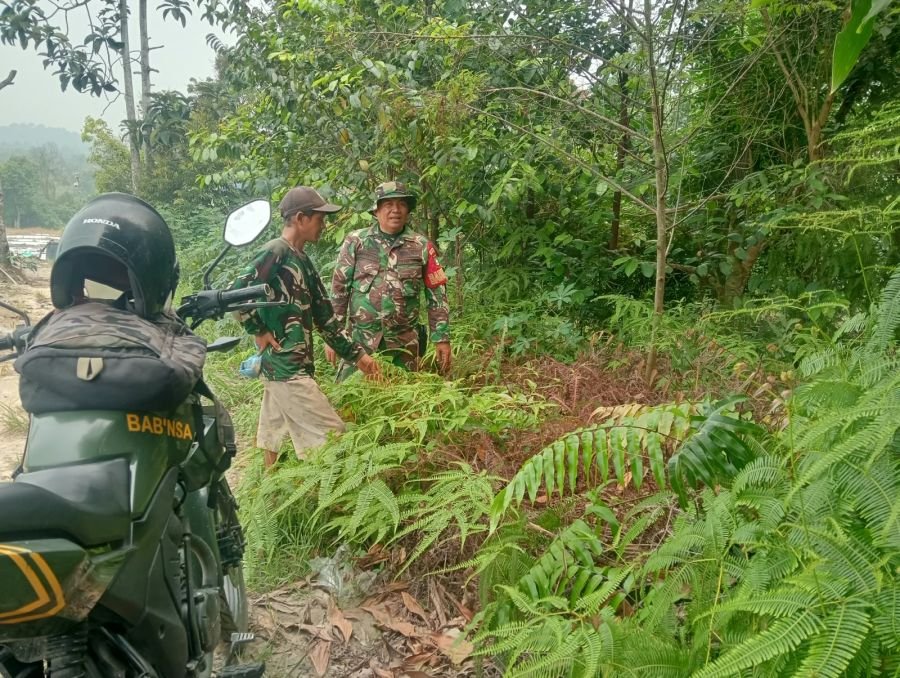 Cegah Karhutla Sejak Dini, Babinsa Tenayan Raya Bersama BPBD Ajak Warga Peduli Lingkungan