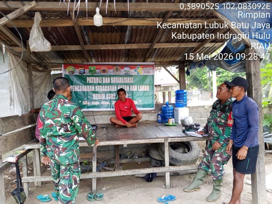 Cegah Karhutla, Serma JH Sipayung Pimpin Patroli dan Sosialisasi di Desa Rimpian