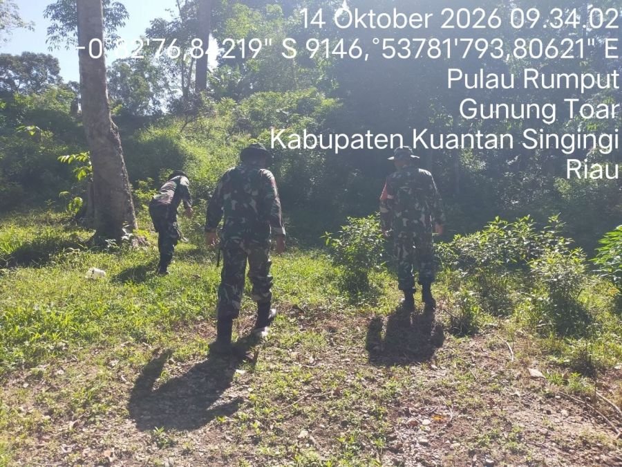 Cegah Karhutla,Babinsa Koramil 08/KM Gelar Patroli Lahan Rawan Kebakaran
