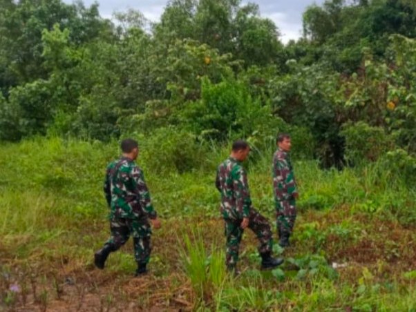 Cegah Kebakaran Hutan, Babinsa Koramil 01/Bangko Gencar Patroli di Labuhan Tangga Besar