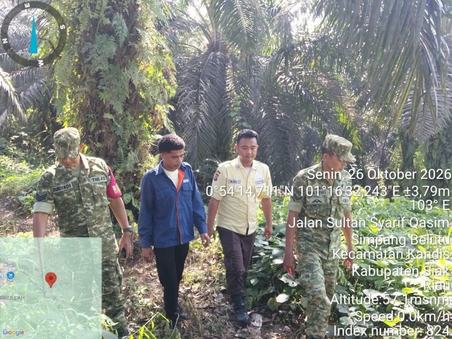 Cegah Kebakaran Hutan dan Lahan, Babinsa Kandis Perketat Patroli