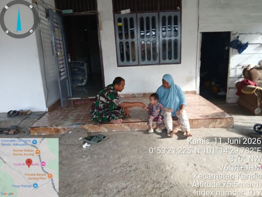 Cegah Stunting Berlanjut, Babinsa Datangi Rumah Warga