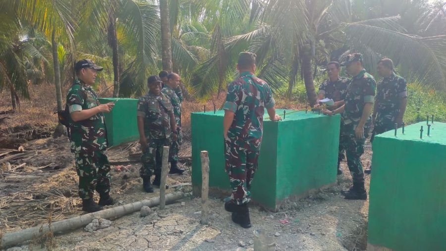 Cek Jembatan Garuda Merah Putih di Sialang Jaya, Tim Zidam XIX/TT Tinjau Kondisi Jembatan